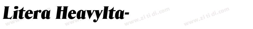 Litera HeavyIta字体转换
